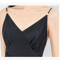 Winsleter-Women 16MM 100%Real Silk Elegant Nightgown, Sexy V Neck Solid, Backless Thin Chic Pajamas Dress, 2025 Summer P53623CC