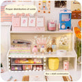 INS Desktop Storage Box 2 Layers Home Bedroom Dresser Skin Care Products Lipstick Shelf Study Stationery Books Sundry Organizer