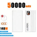 Lenovo 500000mAh 140W CCC Large Capacity Power Bank Portable Super Fast Charging Powerbank External Battery Charger