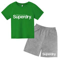 Kids Summer Casual Letter Print Breathable Tees+Short | SAMAG