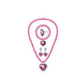 Children Girls Elsa Sofia Belle Princess Accessories Refinement Beading Necklace Bracelet Ring Earring Jewelry 5pcs Sets