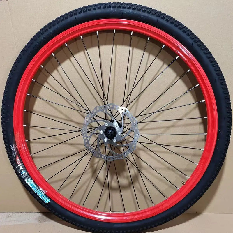 22/24/26 Inch Aluminum Alloy MTB Wheelset, Disc Brake, 7/8/9 Speed Rear Hub, with Tires