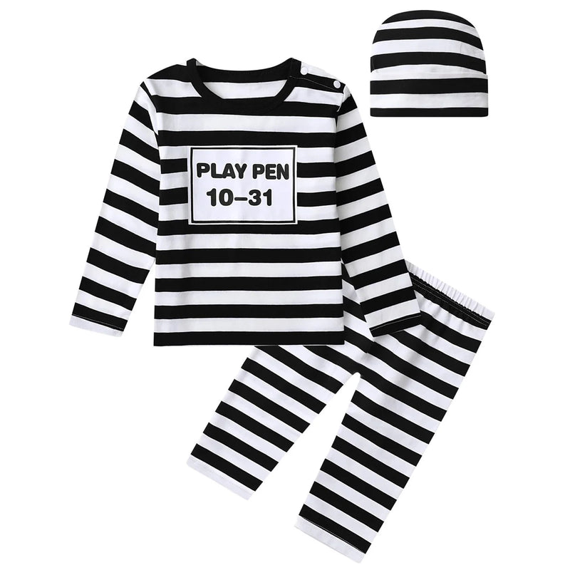 Baby Prisoner Clothes Sets Toddler Boys Halloween Cosplay - View 6 | SAMAG