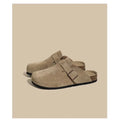 Cork Suede Mules Slippers for Women Fashion Clogs Shoes Classic Cork Antislip Outdoor Slippers with Arch Support Slipper