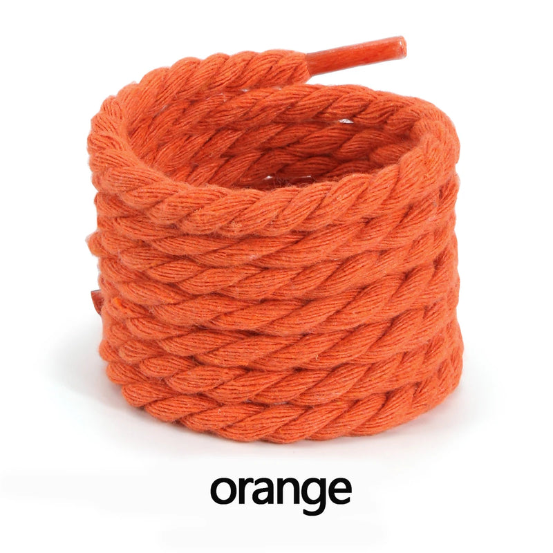 0.7mm Round Thick Hemp Style Shoelaces Solid Color for Men Women Hiking Sports Running