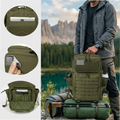 45L Large Capacity Tactical Hunting Backpack For Men With MOLLE Webbing System Dual Cup Holders Outdoor Survival Hiking Camping Rucksack For Wilderness Trip Travel Daily Work Commute Outdoor Camping Activities Gear Storage Ba