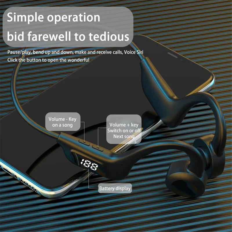 Lenovo Wireless Bone Conduction Headphones Bluetooth Earphone Sport Swimming Bluetooth Compatible Headphone Hand-free With Mic