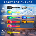 Ski Goggles Anti-fog Double Layers UV400 Big Glasses | SAMAG