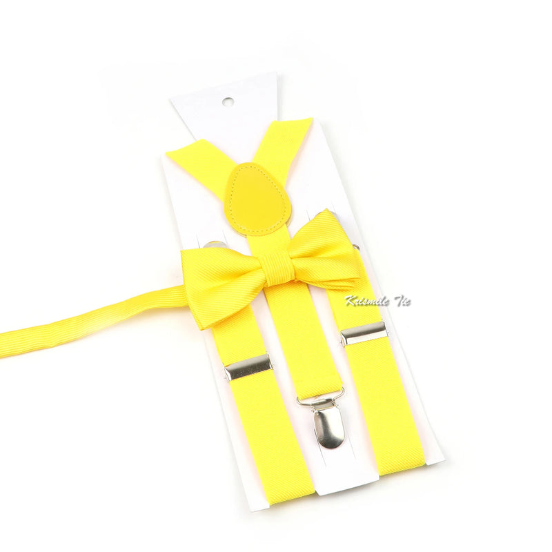 Fashion Men Kids Suspender Bowtie Sets For Wedding Party | SAMAG