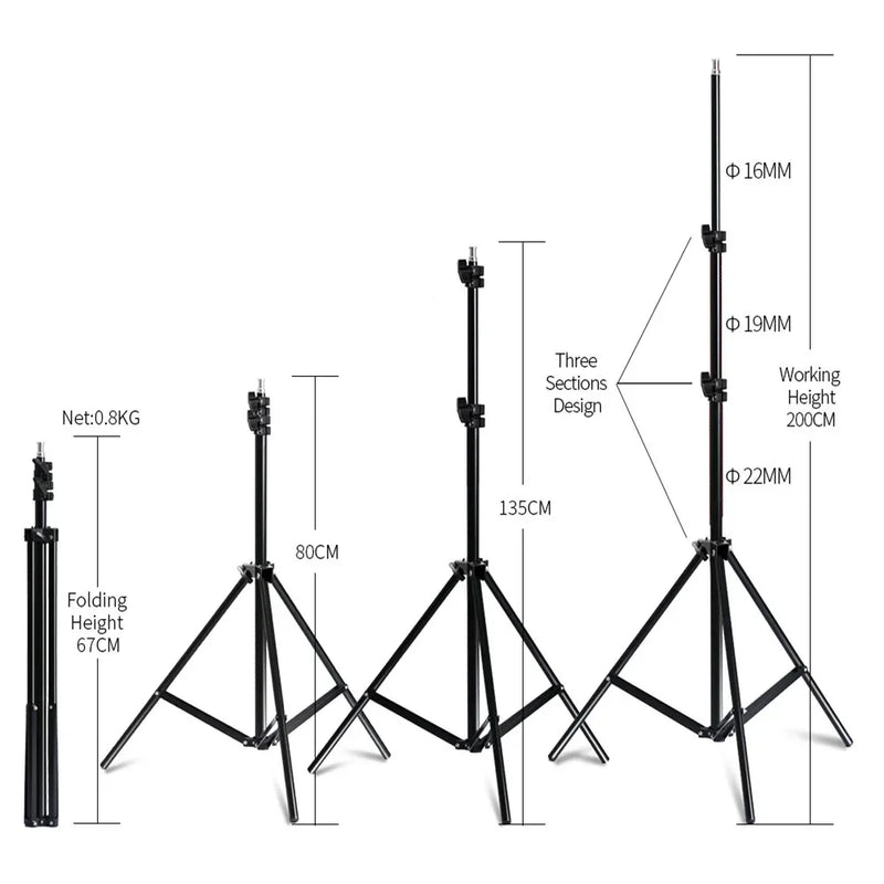 SH 2Pcs 50x70cm Photo Studio Kit With Softbox LED Bulbs Light Tripod for YouTube, Tiktok, Studio Portraits, Photography