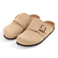 Litfun Classic Clogs Slippers For Women Casual Concise Slides Suede Cork Sandals Summer New Women Mules With Adjustable Buckle