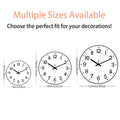 Modern Round Wall Clock Wooden Grain Non-Ticking Wall Clock for Living Room Bedroom Kitchen Office Home Decor Minimalist Style