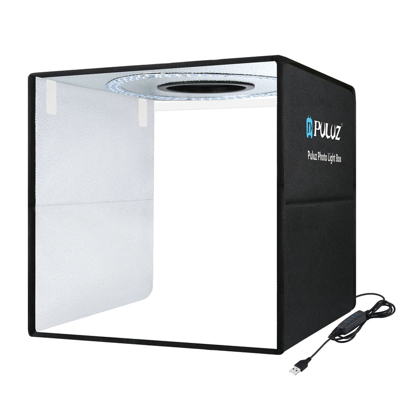 PULUZ 40cm Folding Portable Ring Light USB Photo Lighting Studio Shooting Tent Box with 6 x Dual-side Color Backdrops Photo Box