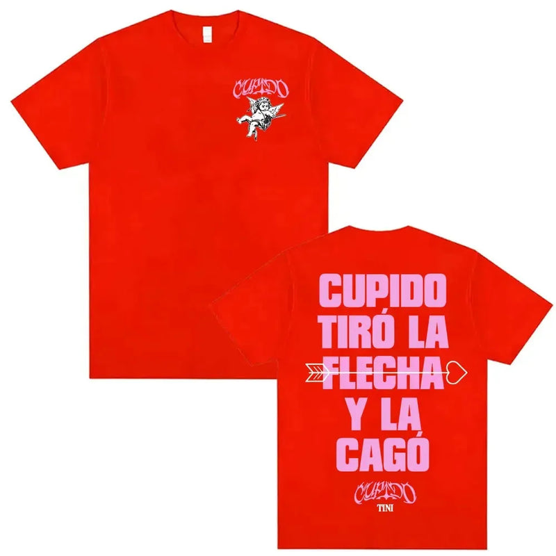 Tini Stoessel Cupido Tiro La Flecha Y La Cago T Shirt High-end Luxury Y2k Short Sleeves Classic Oversized Hot Product Unisex Tee