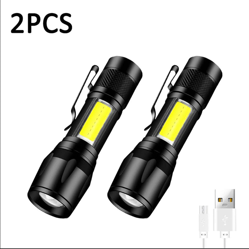100000LM Super Bright Flashlight Rechargeable LED Torch Long Range Tactical Lamp for Outdoor Waterproof Camping Fishing Lantern