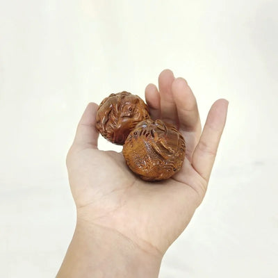 Solid wood handle Huanghuali zodiac health care ball | SAMAG