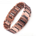 ARADOO Copper Bracelet for Men 100% Pure Copper Magnetic Link Bracelets Jewelry Gift with Adjustable Sizing Tool
