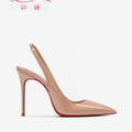 Heeled sandals Red Shiny Bottoms Naked color luxury Hollow 2026 New Elegant High Heels Sexy Slingbacks Ladies Shoes Women shoes