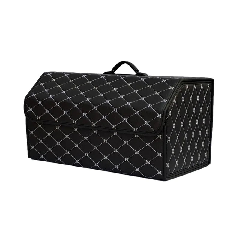 Car Trunk Organizer Box Large Capacity Auto Multiuse Tools Storage Bag Stowing Tidying Leather Folding for Emergency