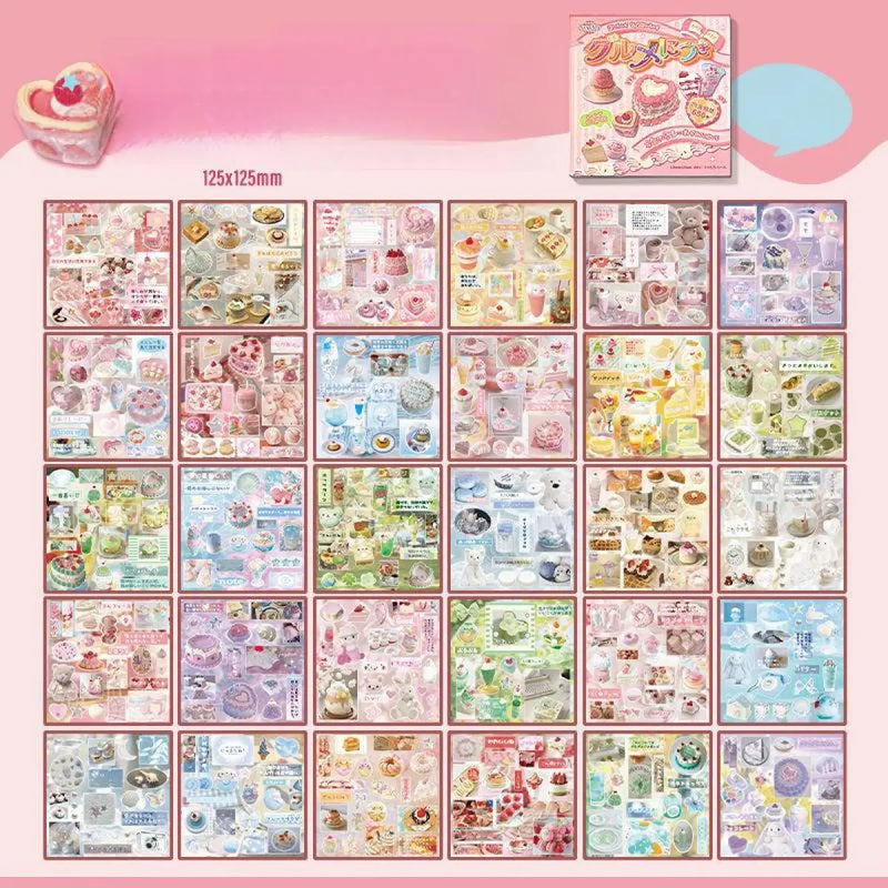 Mr. Paper 45 Sheets/book Creative Sticker Book Used of DIY Phone Case Photo Frame Album Scrapbook Retro Decoration Art Stickers