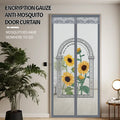 Sunflower mosquito proof door curtain, magnetic screen door, summer screen window, household mosquito net, high-end partition, s