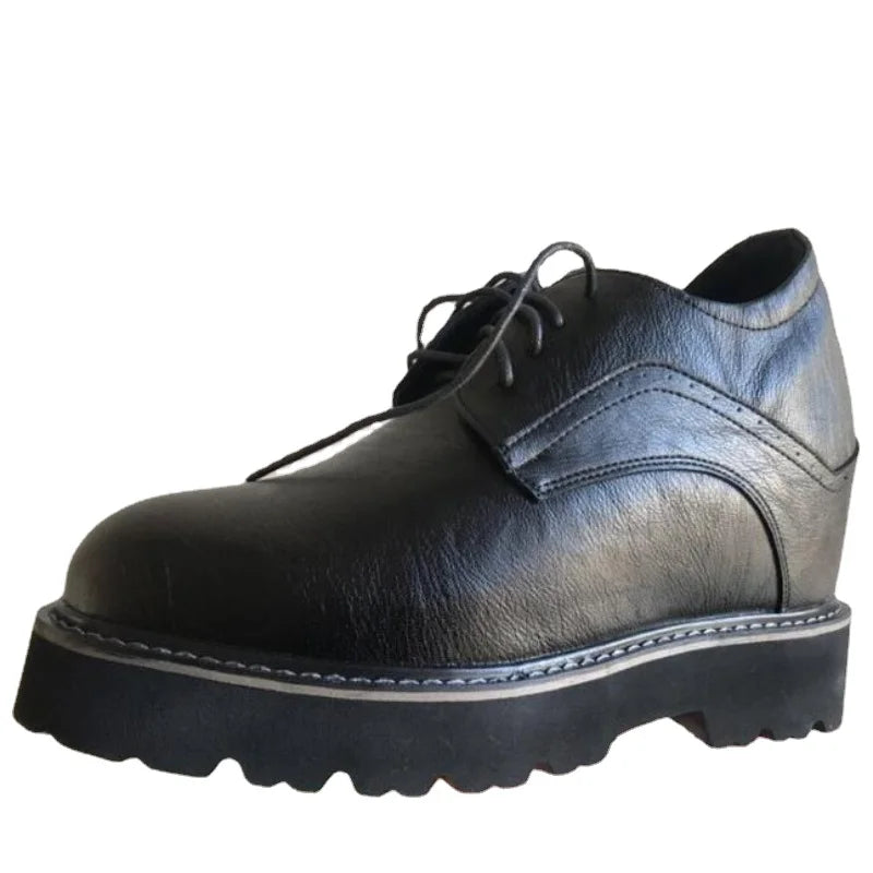 Extra-high 14cm Men's Elevator Shoes Rare Inner Height-enhancing Wedding Leather Shoes Ultra-high Heels Business Stage Shoe Male