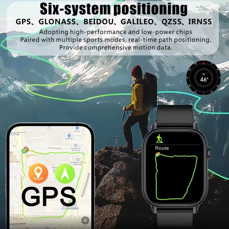 New GPS Military Smart Watch Bulit-in GPS Compass Altimeter Barometric 10ATM IP69K Waterproof AMOLED BT Call Smartwatch