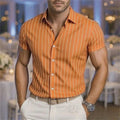Men's Fashion Striped Shirts, Casual Breathable Lapel | SAMAG