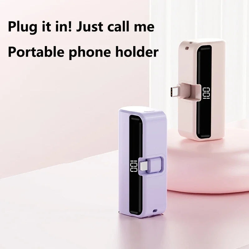 VIVO 500000mAh Mini Capsule Power Bank 2 in 1 Ultra Fast Charging Portable External Battery Powerbank For iPhone Android 2026