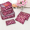 1/6pcsTravel Storage Bag Set for Clothes Tidy Organizer Wardrobe Suitcase Pouch Travel Organizer Bag Case Shoes Packing Cube Bag