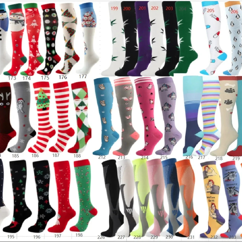 20 Pairs/lot Men Women Compression Socks Multi Pattern | SAMAG