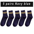 Pairs Men's New Striped Casual Breathable Socks Harajuku | SAMAG