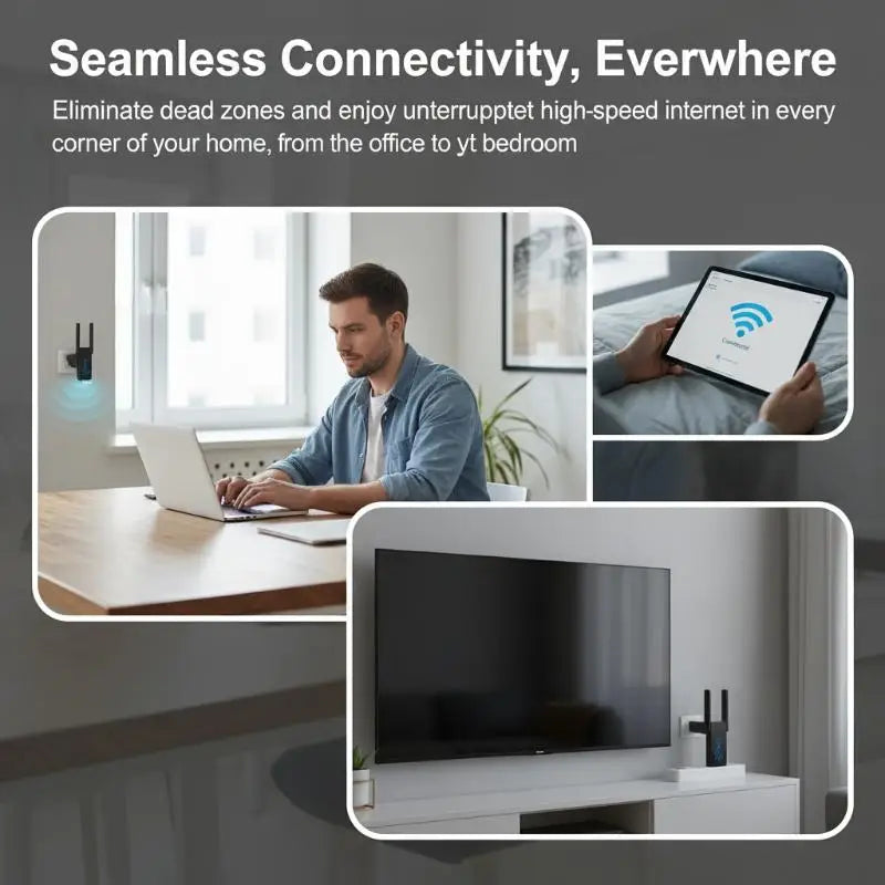 Dual Band 1300Mbps WiFi USB Adapter 2.4G/5GHz Wi - Fi Dongle USB3.0 802.11AC 4 - Antenna Wireless Receiver - Visuel 6 | SAMAG
