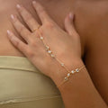 Fashion 18K Gold Plated Stainless Steel Zircon Ring Bracelet for Women Individualistic Daily Wear - Visuel 18 | SAMAG