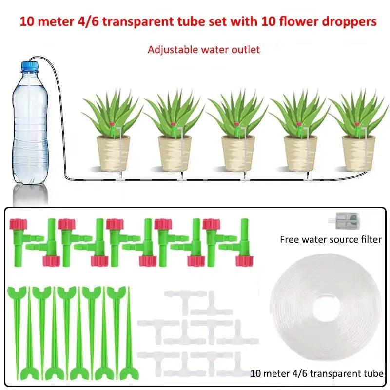 Garden Regulating Drip Irrigation Kit Automatic Watering Device 4/7mm Hose Potted Plants Watering Saving Micro Dripper