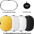 Selens 5 in 1 Collapsible Reflector Board Oval Portable Light Diffuser With Bag for Photo Studio Live Photography Kits 반사판