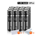 PALO 3400mWh Li-ion 1.5V AA and AAA Rechargeable Batteries with 8-channel magnetic flip charger for 1.5V 2A 3A Lithium Batteries