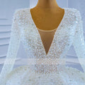 Customized Ball Gown Princess Wedding Dresses O - Neck Long - View 3 | SAMAG