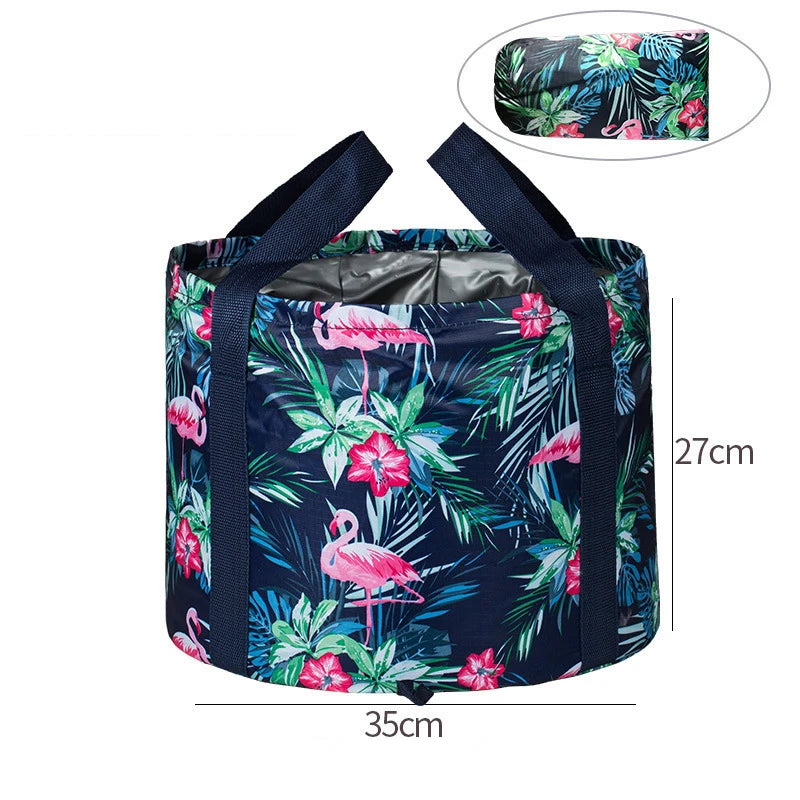 Travel Foldable Foot Tub Outdoor Portable Bath Bag Wash Basin Water Bucket Large Capacity Bath Feet Spa Massage Washing Tub