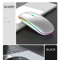 Rechargeable Bluetooth Wireless Mouse with 2.4GHz USB RGB 1600DPI Mouse for Computer Laptop Tablet PC Macbook Gaming Mouse Gamer