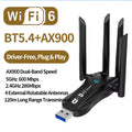 WANJEED AX900 USB WiFi 6 Bluetooth 5.4 Adapter 2in1 Dongle Dual Band 2.4G&5GHz Network Wireless Wlan - Visuel 7 | SAMAG