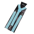 Unisex Elastic Leather Suspenders Braces Men Women Gift Black Blue Red Adjustable Straps for Wedding Suit Skirt Accessories