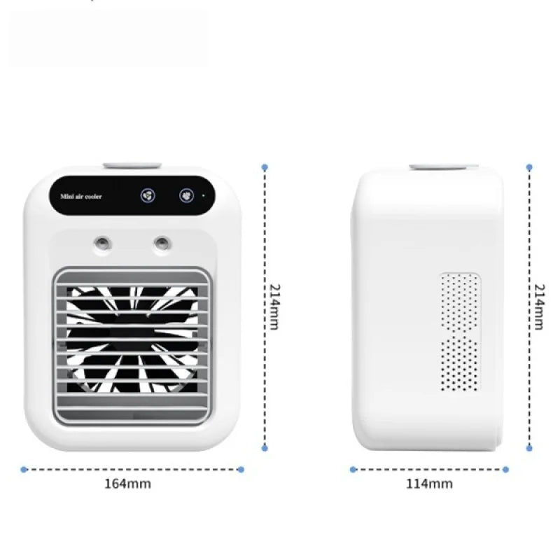 500ml Mini mobile air conditioner fan Portable desktop water capacity air cooler fan humidifier cooling function USB charging