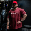 STRENGTH CLUB Oversized Loose Running T-Shirts Mens Gym Fitness Sports Half Sleeve T Shirt Training Bodybuilding Clothing Tee