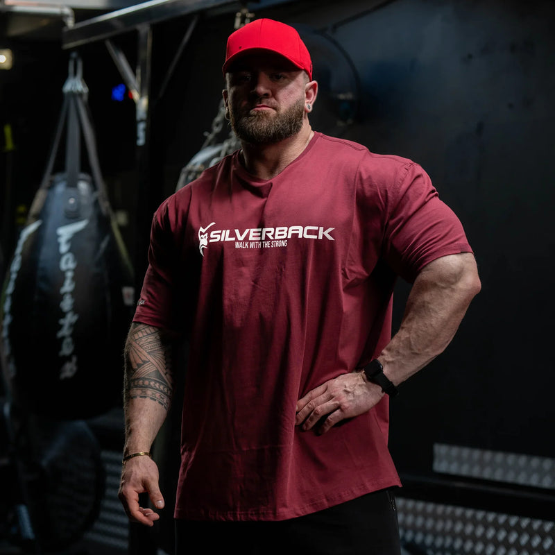 STRENGTH CLUB Oversized Loose Running T-Shirts Mens Gym Fitness Sports Half Sleeve T Shirt Training Bodybuilding Clothing Tee