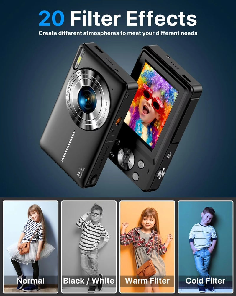 Digital Camera FHD 1080P for Kids Video with 32GB Card - Visuel 3 | SAMAG