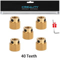 Creality 5PCS Brass Extruder Wheel 26/40 Teeth Drive Gear for CR-10.CR-10S,S4,S5,Ender 3,Ender3 Pro,Ender3 V2 3D Printer Parts