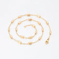 XP Jewelry -- 45 cm x 3 mm 18 k Gold Plated Beads Chains Necklaces for Women Men Matching Pendants