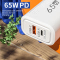 65W GaN Charger USB Type C Charger Quick Charger 3.0 Phone Adapter Fast Wall Charger For iPhone Xiaomi Samsung Huawei EU/US Plug