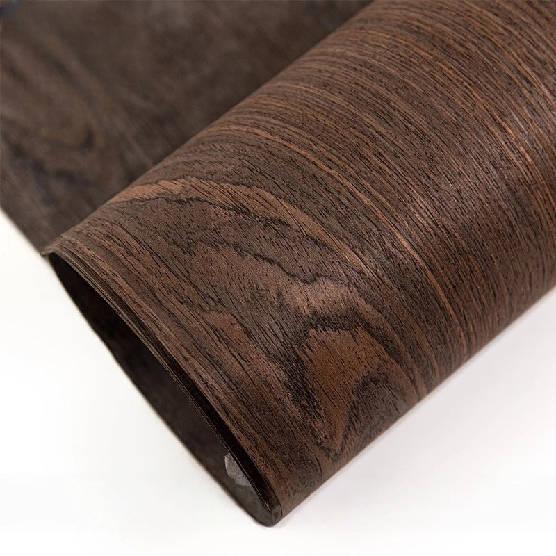58x250cm Smoked Oak Wood Veneer for Furniture Making & Decorative Surface Design - Engineered Surface Crafting Application